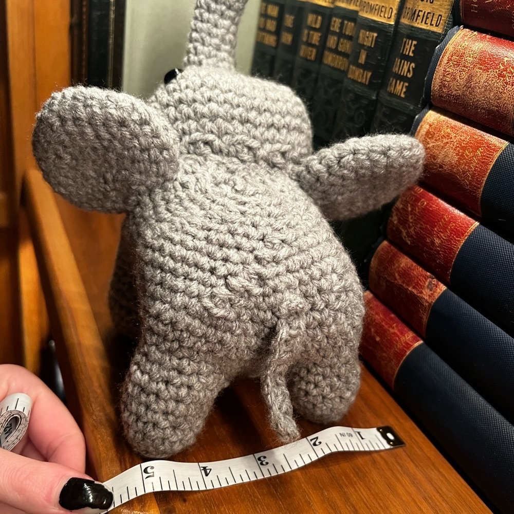 Hand Crocheted Ellie the Elephant Stuffed Animal! - Picture 5 of 9
